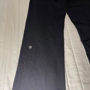 lululemon athletica Black High-Rise Flare Leggings with Reflective Logo